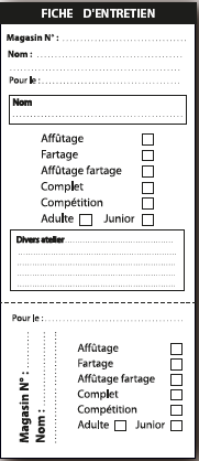 AUTOCOLLANT PLAT ENTRETIEN ETIQUETTE 60 x 140 mm