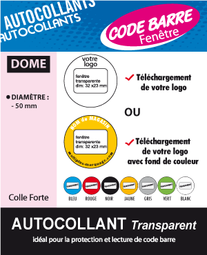 AUTOCOLLANT DOME DIAM 50mm