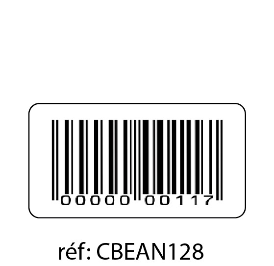 AUTOCOLLANT CODE BARRE INCREMENTATION